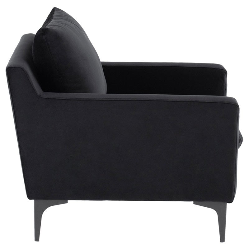 Anders Velour Occasional Chair Paynes Gray