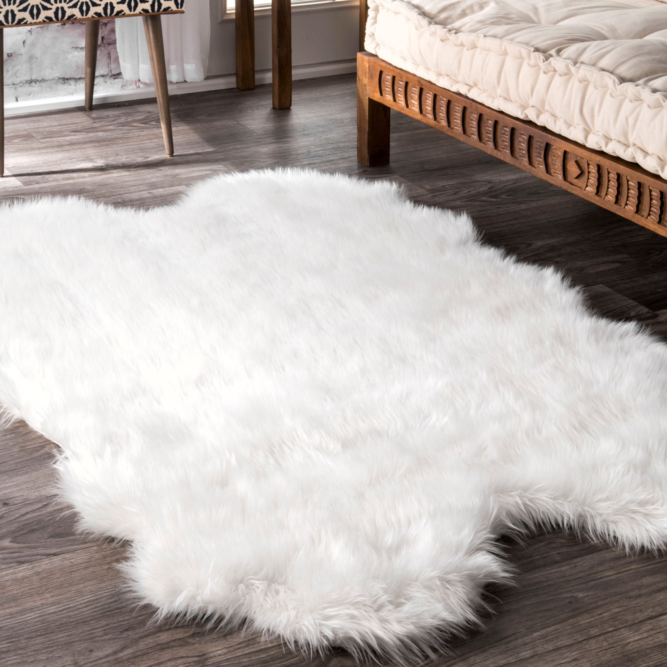 Cascade Faux Sheepskin Shag Rug