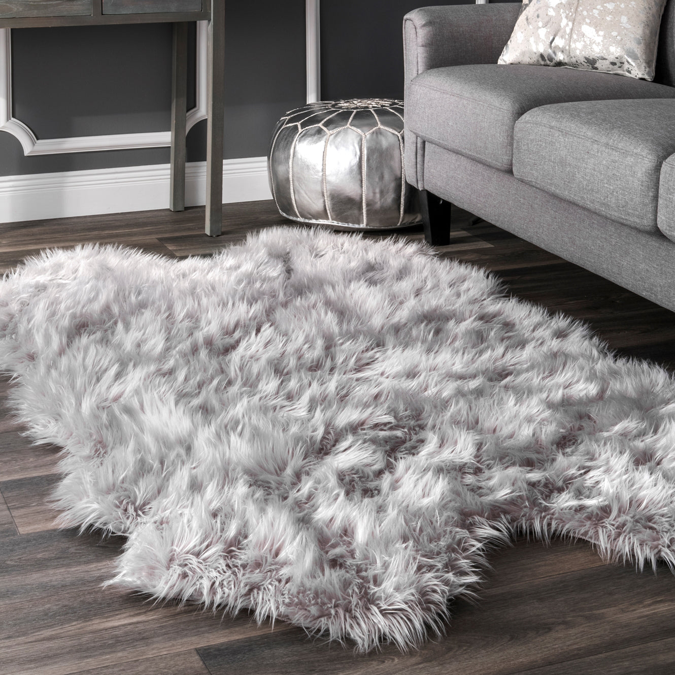 Cascade Faux Sheepskin Shag Rug