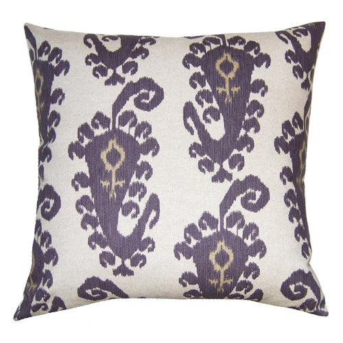 Square Feathers Heather Ikat Throw Pillow