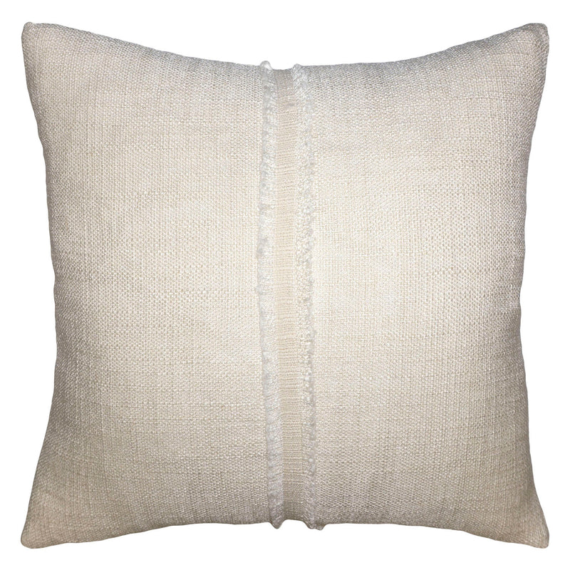 Square Feathers Hopsack Stitched Throw Pillow