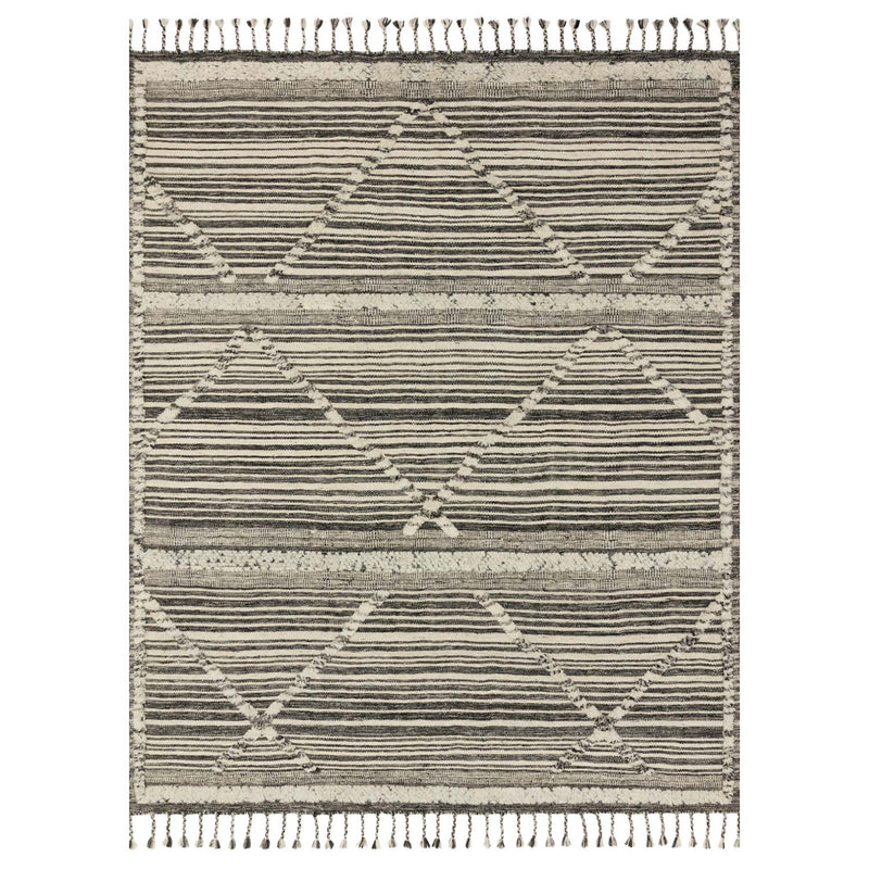 Loloi Iman Ivory/Charcoal Hand Knotted Rug