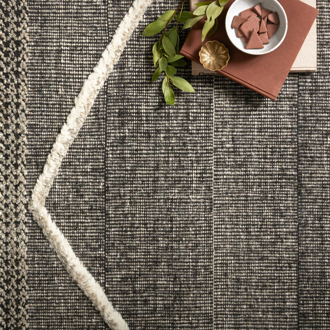 Loloi Iman Beige/Charcoal Hand Knotted Rug