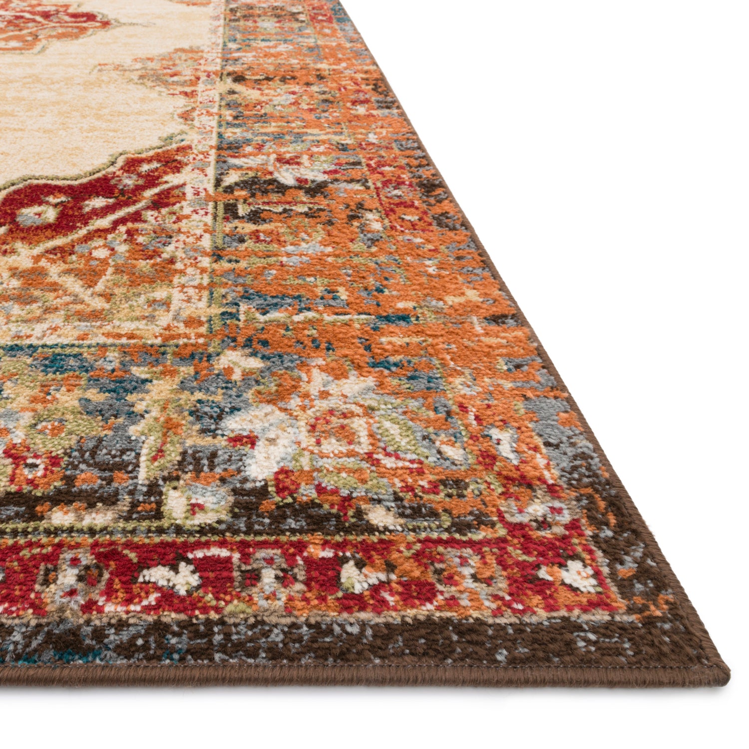 Loloi Isadora Antique Ivory/Sunset Power Loomed Rug
