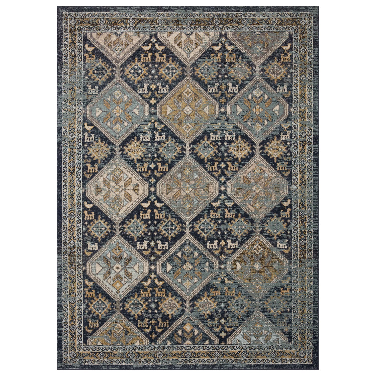 Loloi Jocelyn Navy/Blue Power Loomed Rug