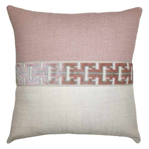 Square Feathers Jager Blush Throw Pillow