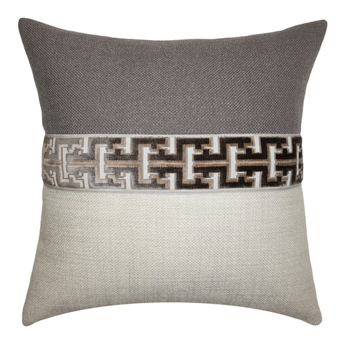 Square Feathers Jager Flax Throw Pillow