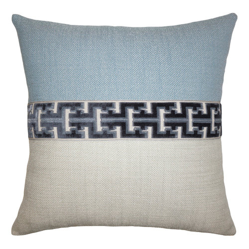 Square Feathers Jager Fossil Throw Pillow