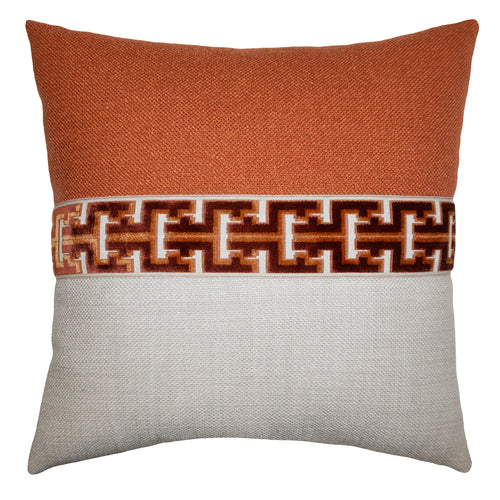 Square Feathers Jager Saffron Throw Pillow