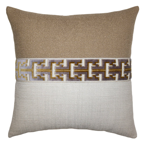 Square Feathers Jager Slate Throw Pillow
