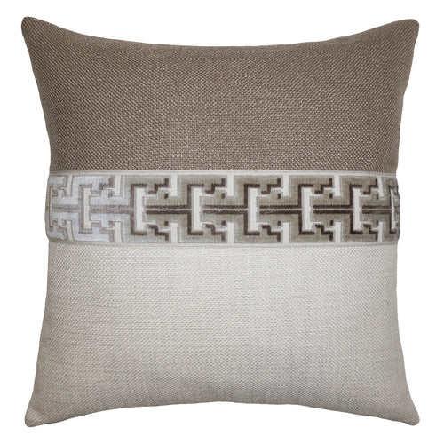 Square Feathers Jager Vanilla Throw Pillow
