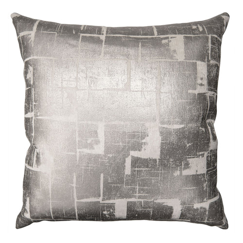 Square Feathers Jetson Blocked Throw Pillow