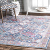 Caton Floral Machine Made Rug – Paynes Gray