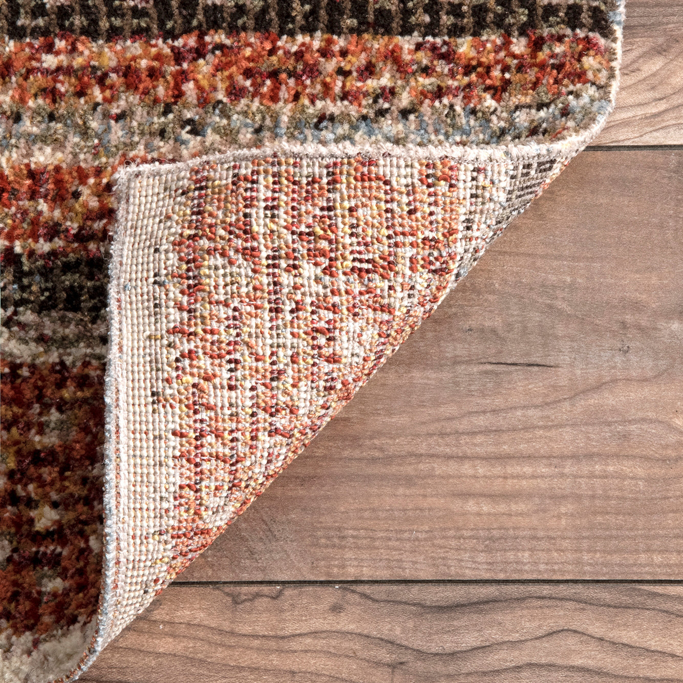 Crow Stripe Machine Made Rug – Paynes Gray