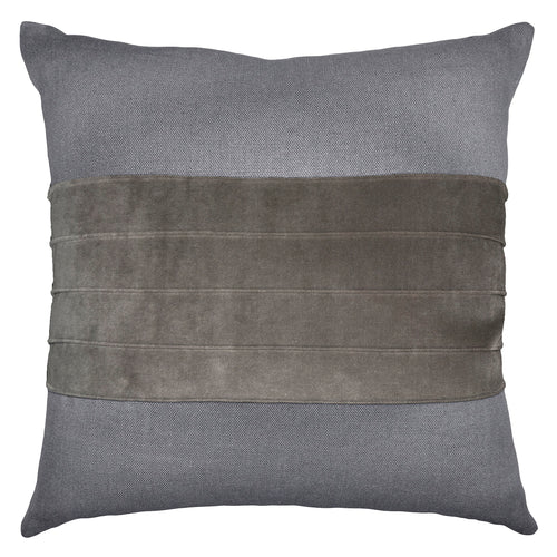 Square Feathers Kendall Graphite Gray Cloud Throw Pillow