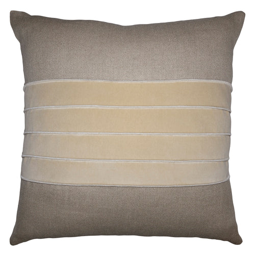 Square Feathers Kendall Linen Cement Throw Pillow