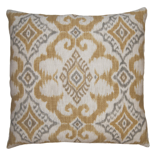 Square Feathers Kingdom Ikat Throw Pillow