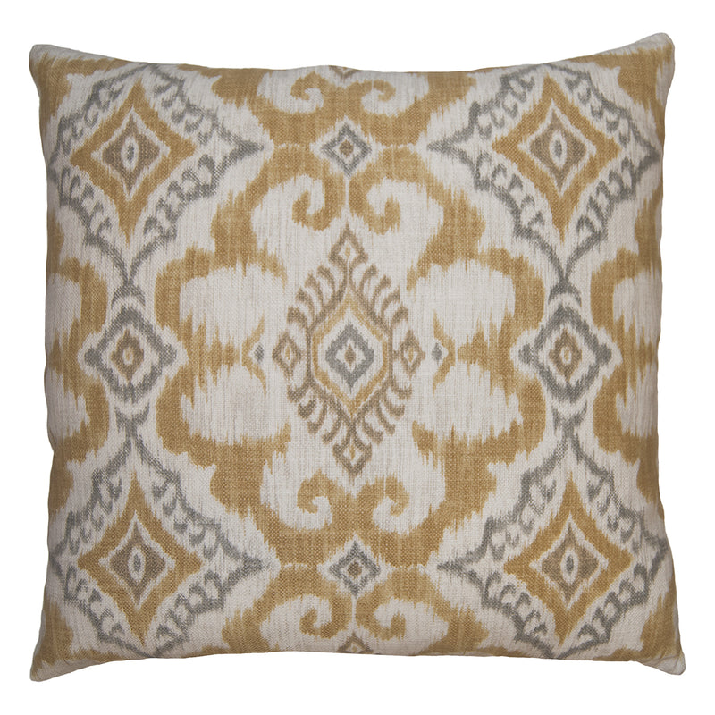 Square Feathers Kingdom Ikat Throw Pillow