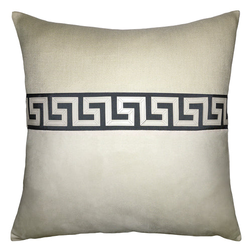 Square Feathers Kirkwood Sandstone Ivory Key Throw Pillow
