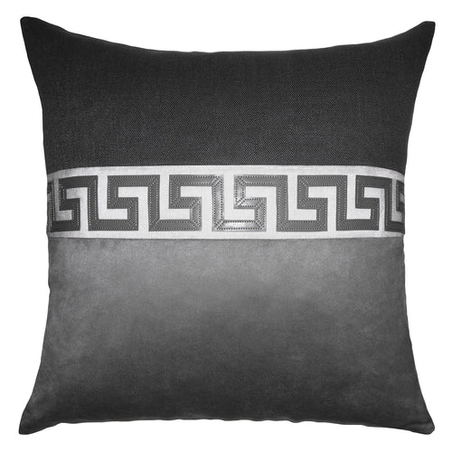 Square Feathers Kirkwood Steel Gray Key Throw Pillow