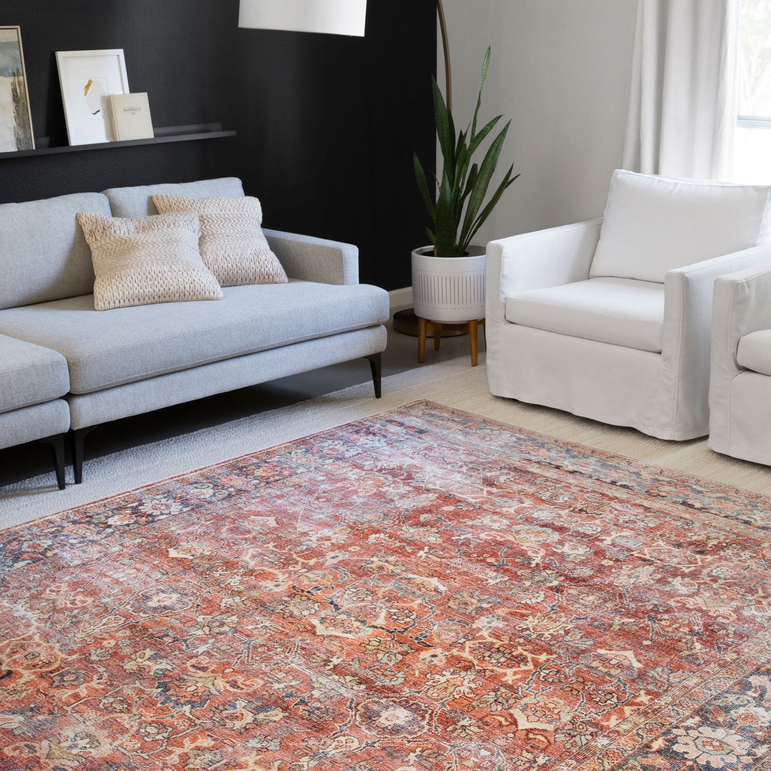 Loloi Layla Spice/Marine Power Loomed Rug