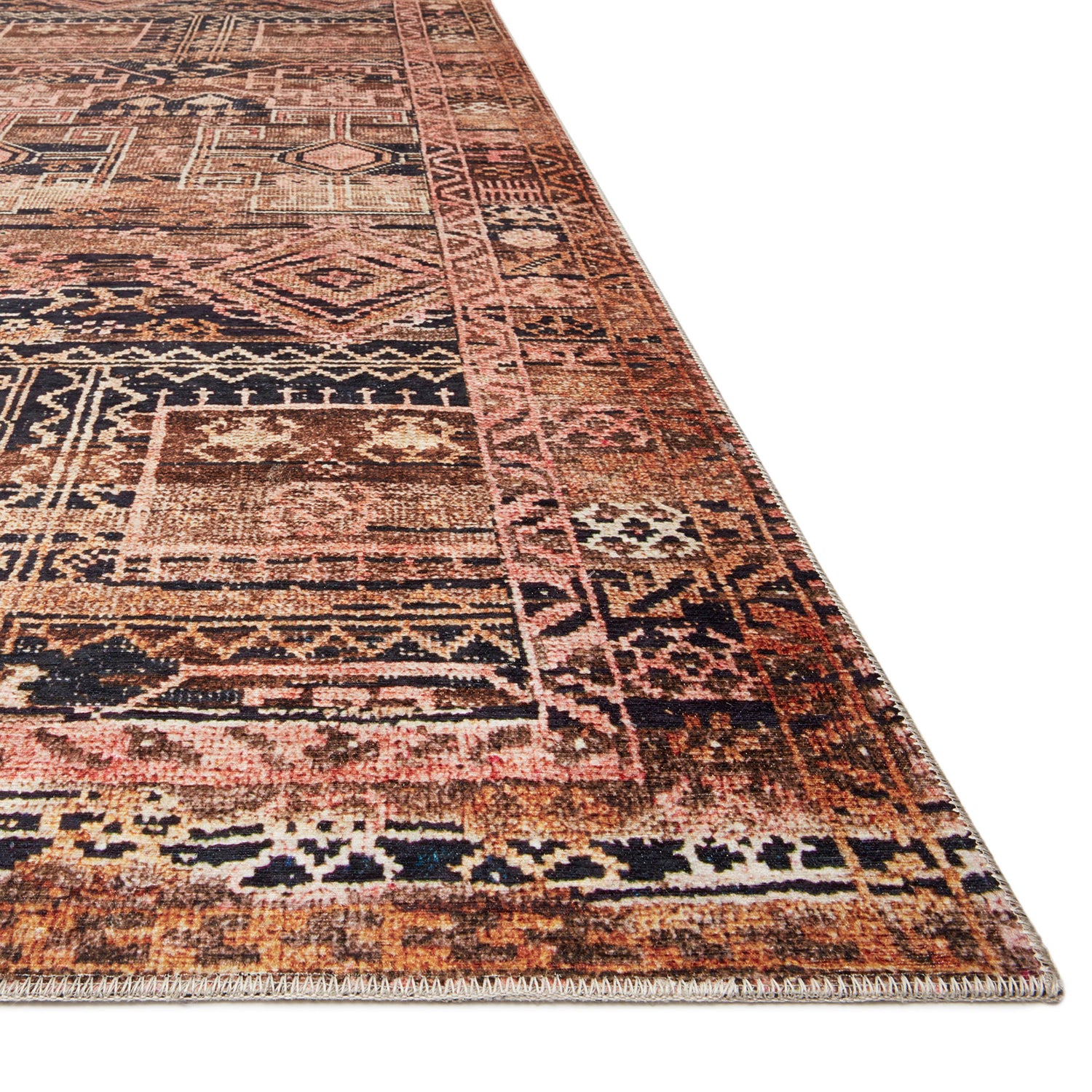 Loloi Layla Mocha/Blush Power Loomed Rug