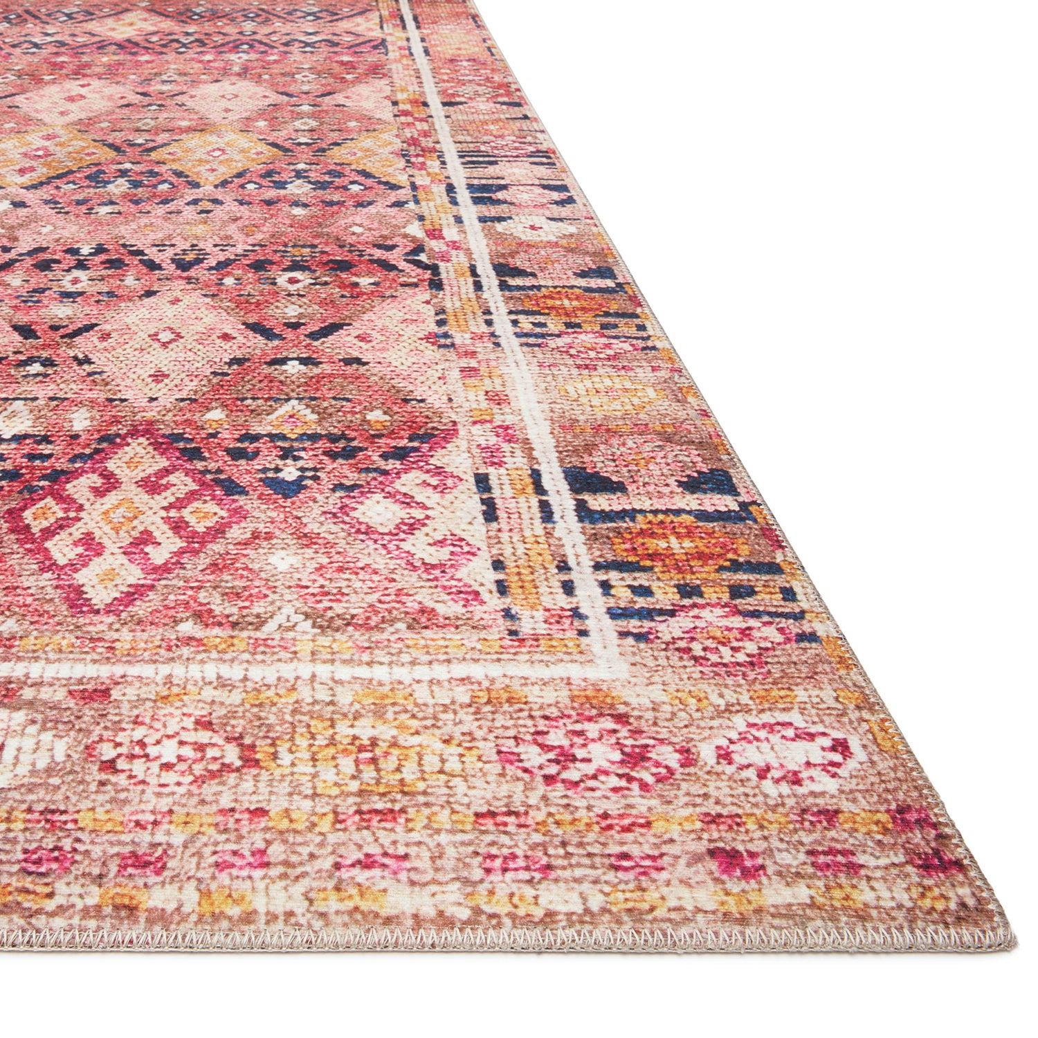 Loloi Layla Magenta/Multi Power Loomed Rug