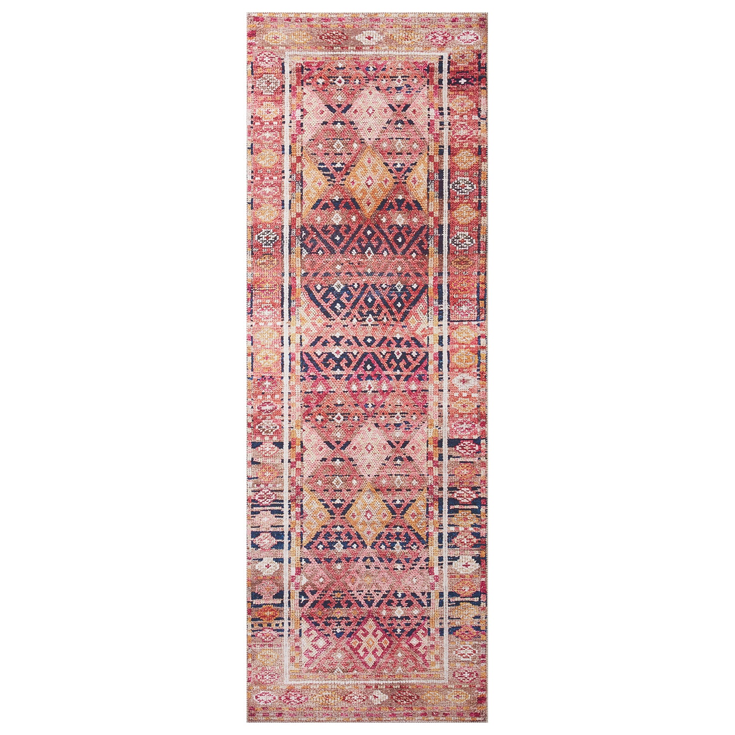 Loloi Layla Magenta/Multi Power Loomed Rug