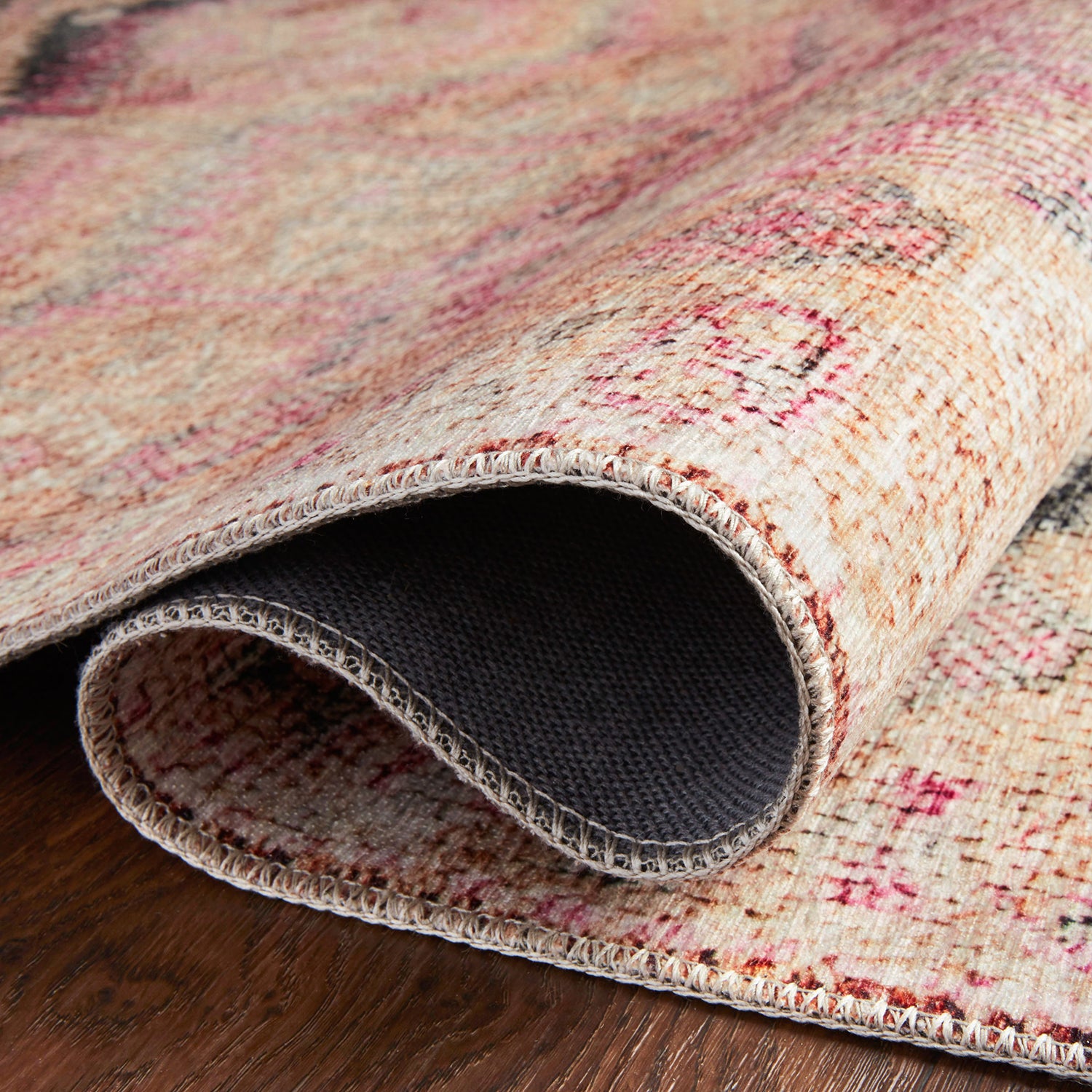 Loloi Layla Pink/Lagoon Power Loomed Rug