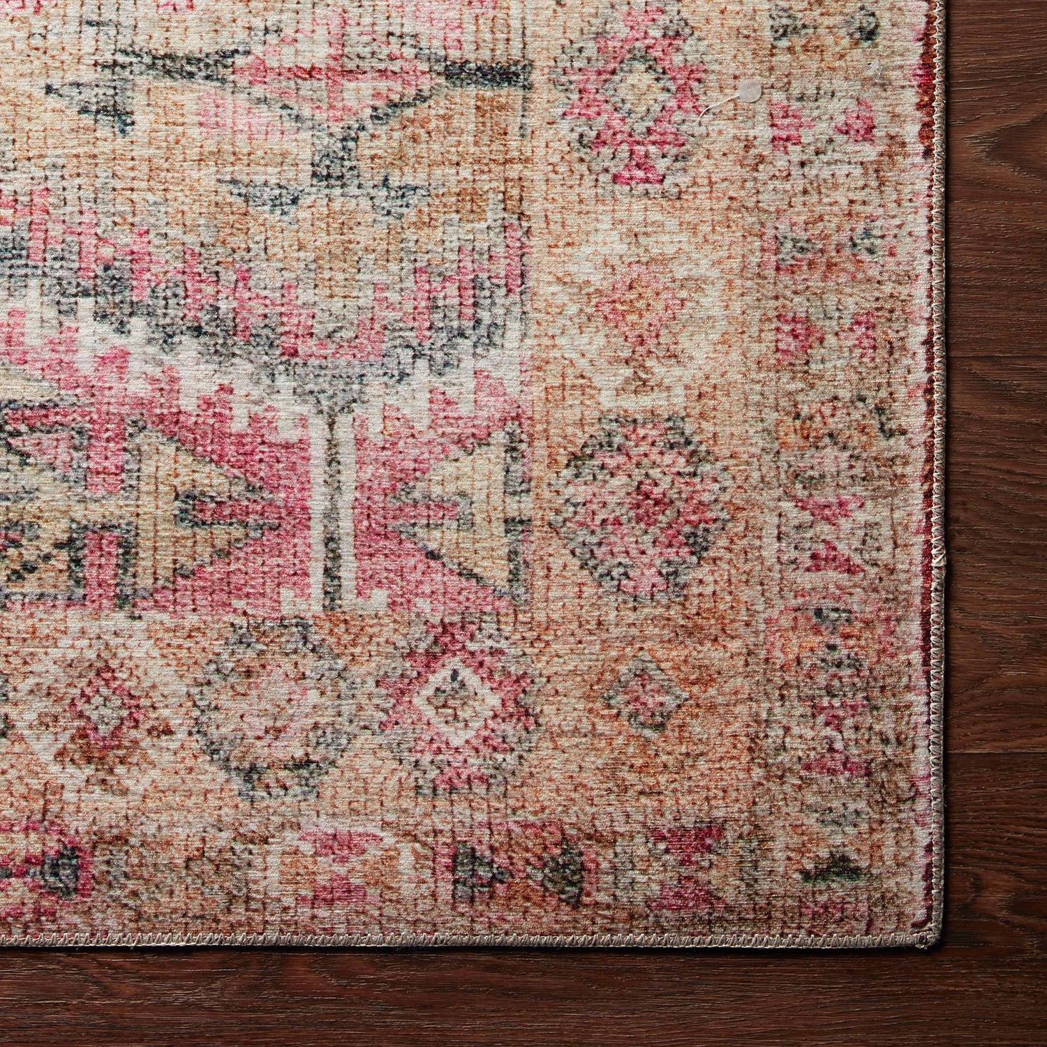 Loloi Layla Pink/Lagoon Power Loomed Rug