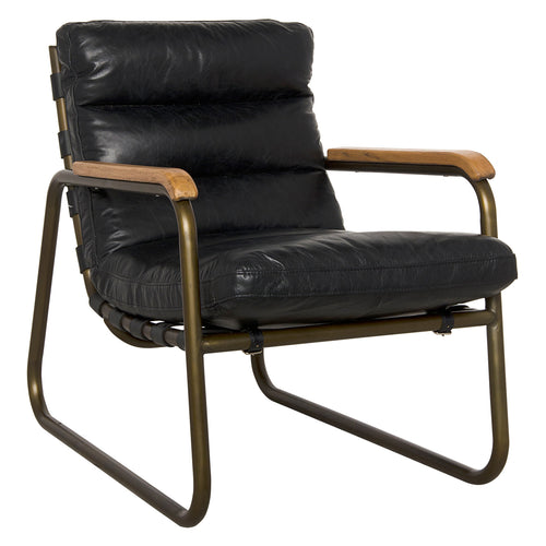 Noir Cowhide Arm Chair