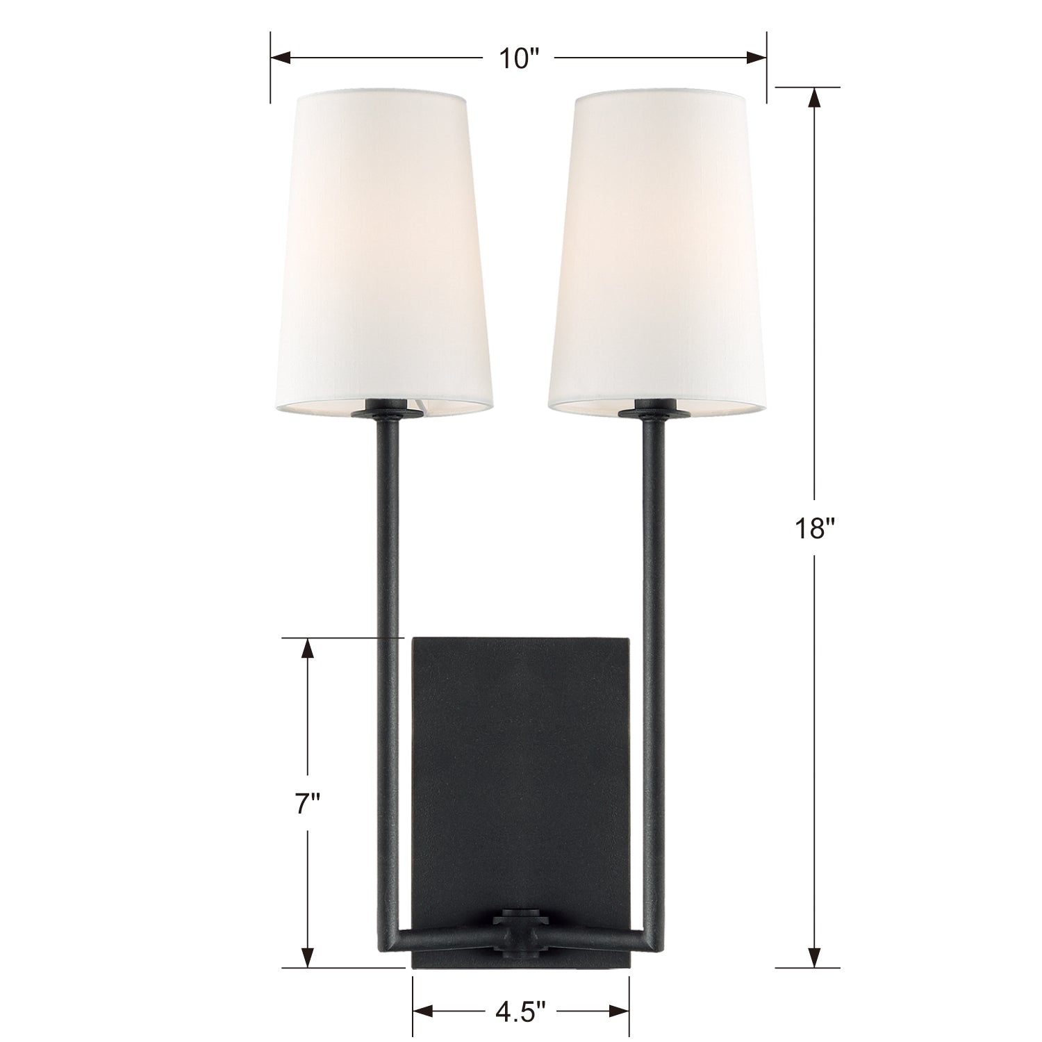 Crystorama Lena 2-Light Wall Sconce
