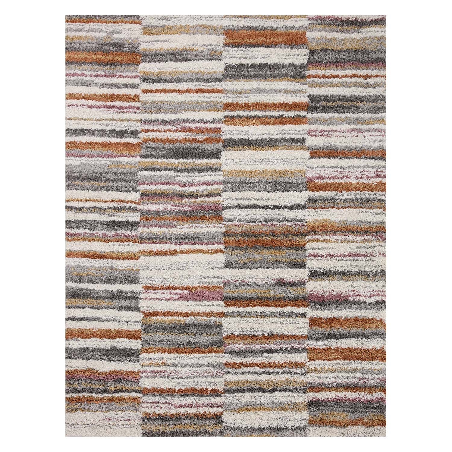 Loloi Levitt Shag Ivory/Sunset Power Loomed Rug