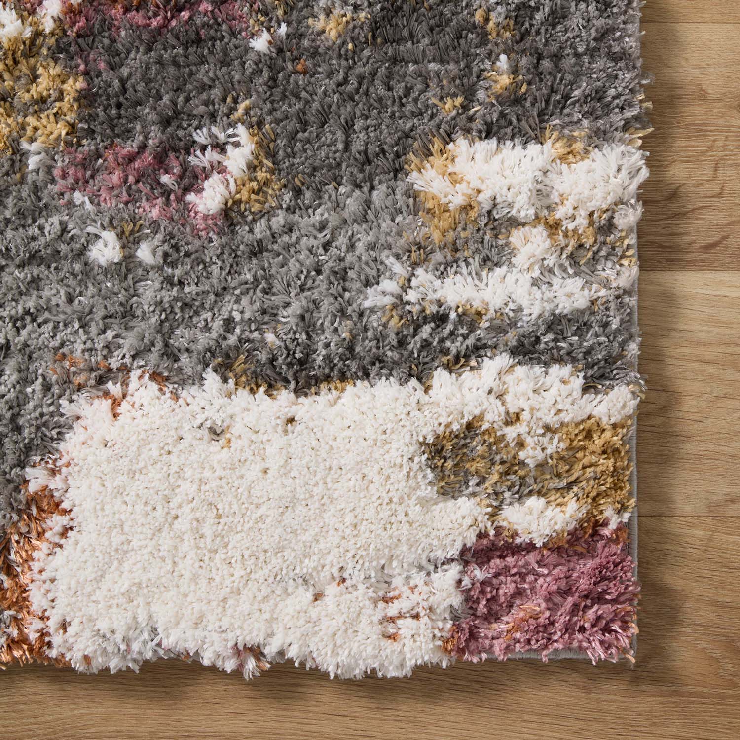 Loloi Levitt Shag Gray/Multi Power Loomed Rug