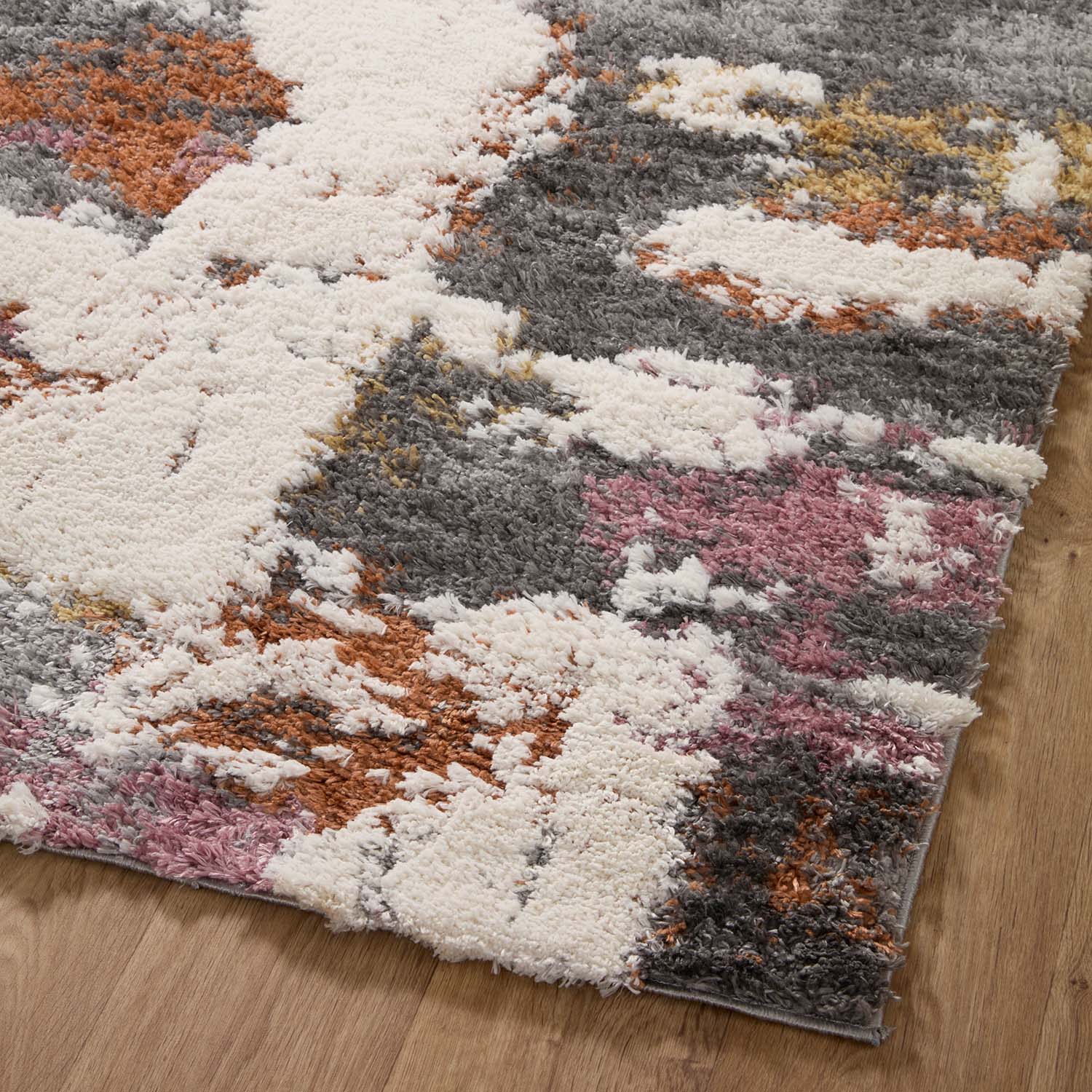 Loloi Levitt Shag Gray/Multi Power Loomed Rug