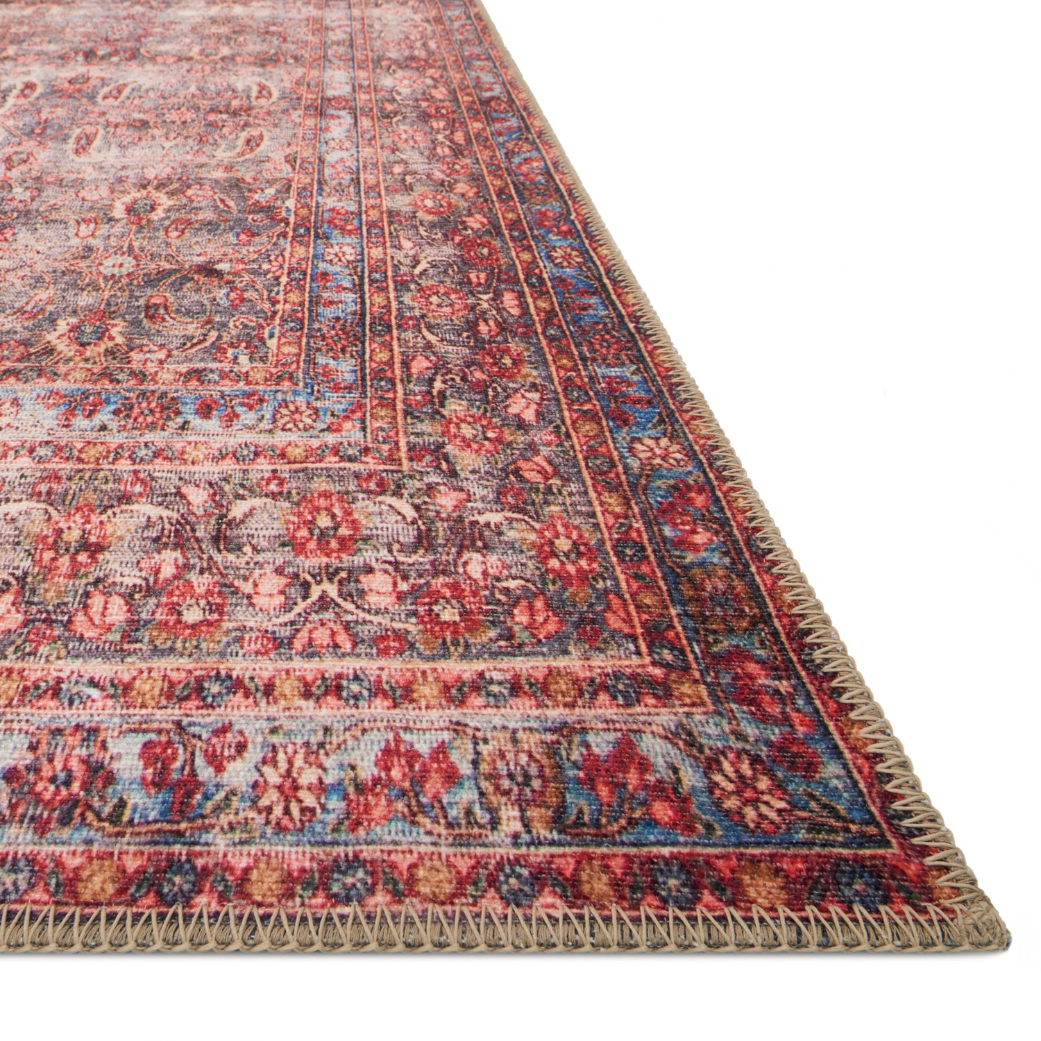 Loloi Loren Eggplant/Crimson Power Loomed Rug