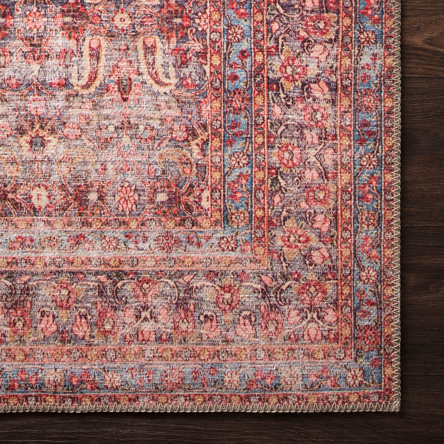 Loloi Loren Eggplant/Crimson Power Loomed Rug