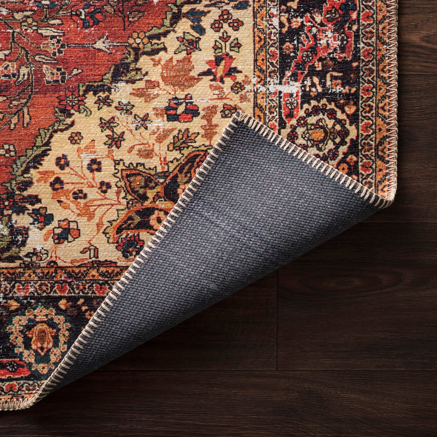 Loloi Loren Red/Navy Power Loomed Rug