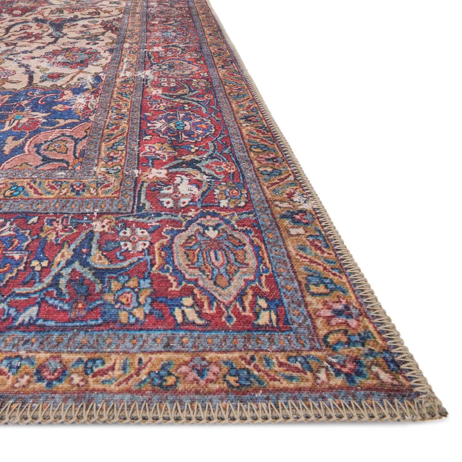 Loloi Loren Sand/Multi Power Loomed Rug