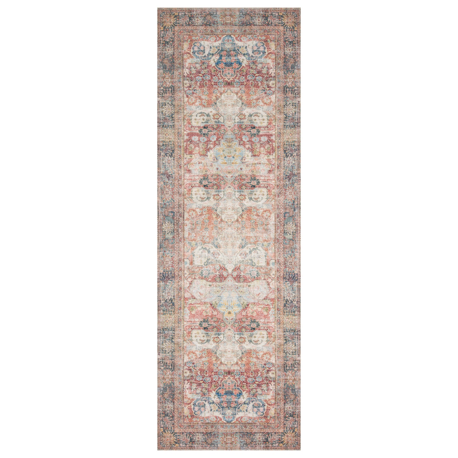Loloi Loren Brick/Multi Power Loomed Rug