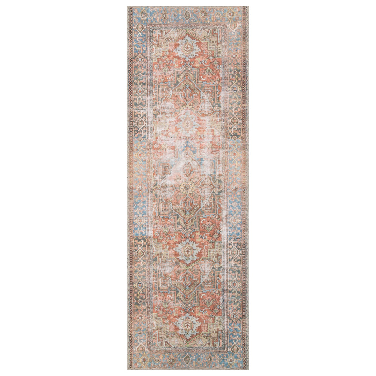Loloi Loren Terracotta/Sky Power Loomed Rug