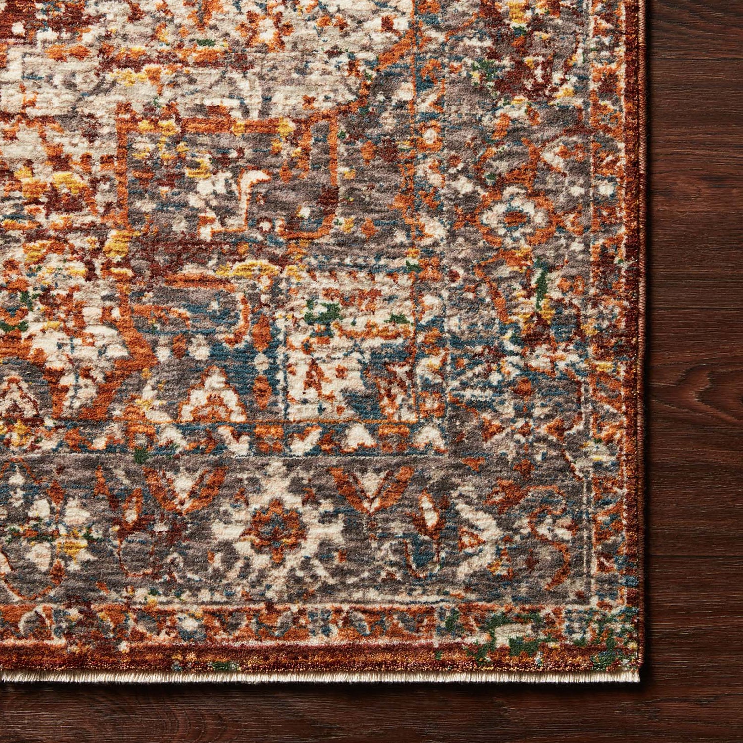 Loloi Lourdes Rust/Multi Power Loomed Rug