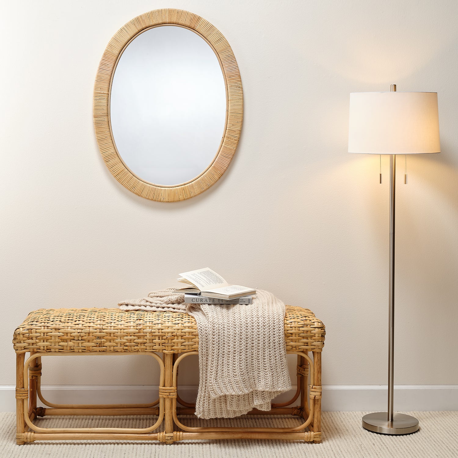 Lifestyle by Jamie Young Suva Rattan Wall Mirror
