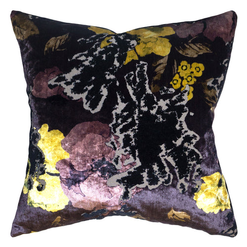 Square Feathers Lily Citron Throw Pillow