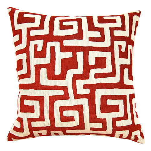 Square Feathers Lucy Maze Throw Pillow