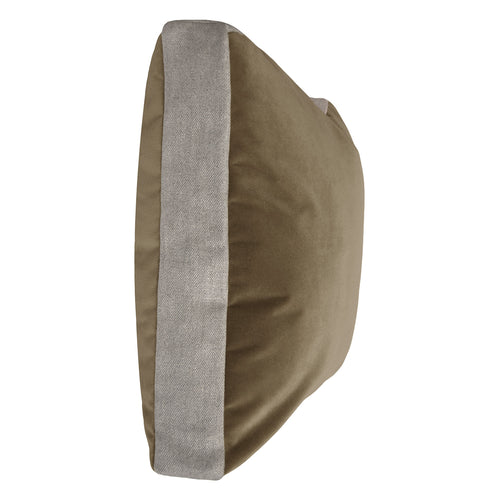 Square Feathers Luna Earth Linen Edge Throw Pillow