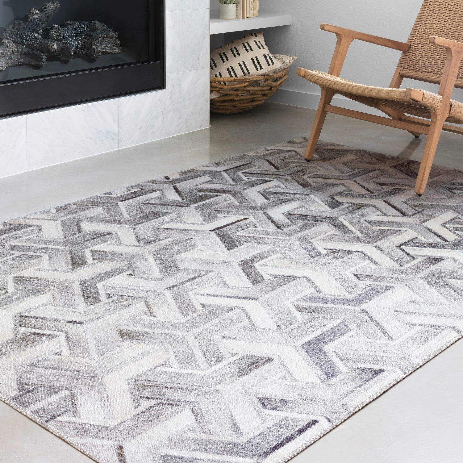 Loloi Maddox Silver/Ivory Power Loomed Rug