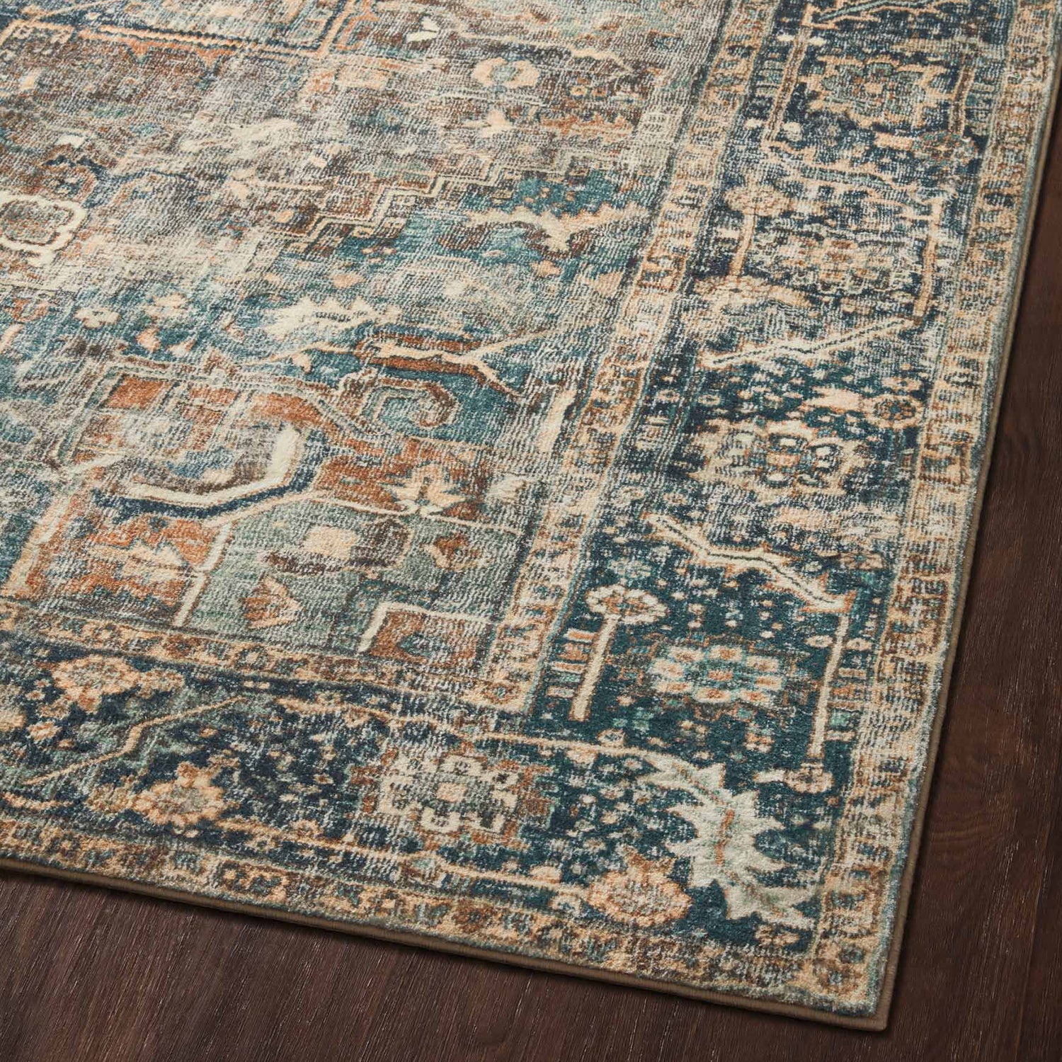 Loloi Margot CloudPile Terracotta/Lagoon Power Loomed Rug