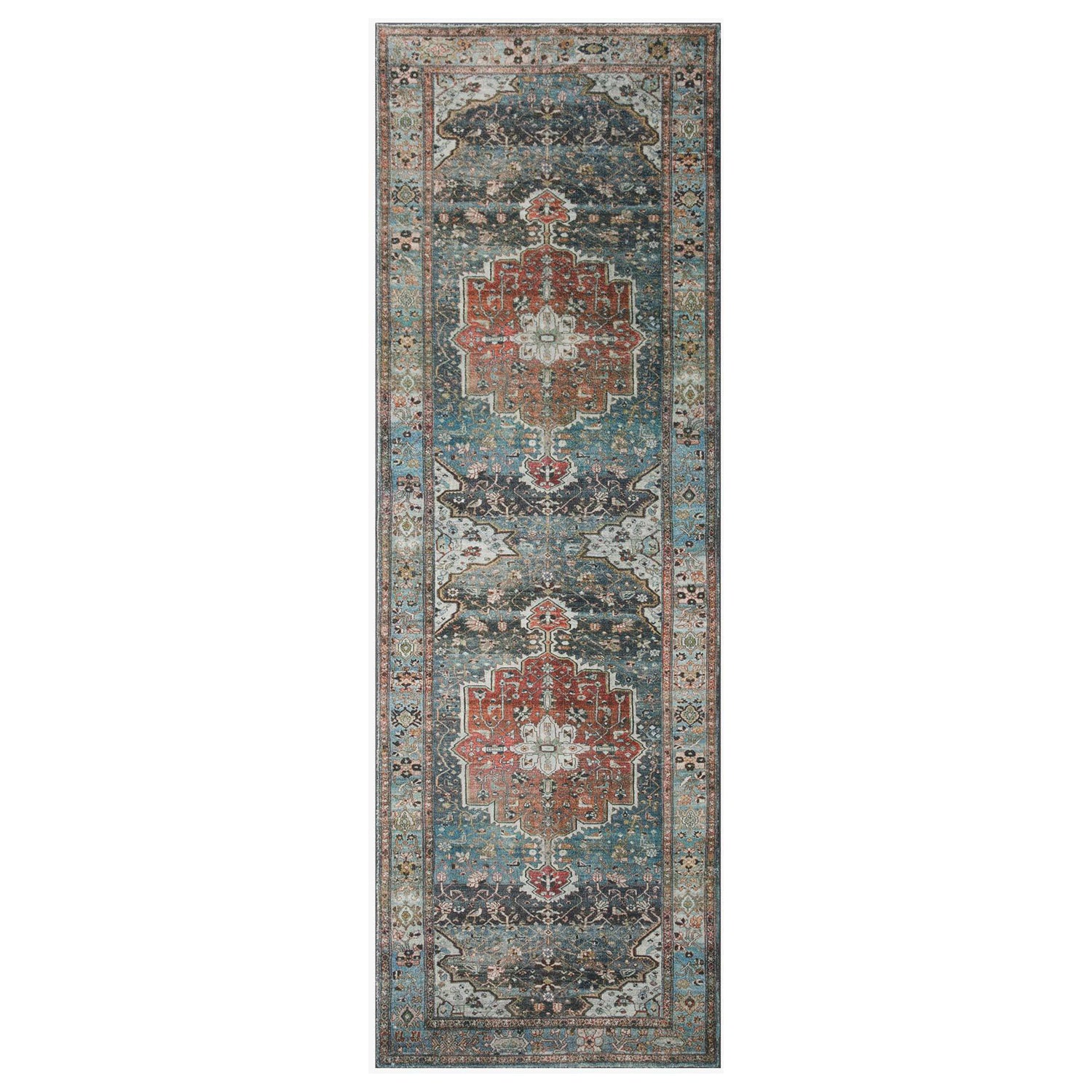 Loloi Margot CloudPile Ocean/Brick Power Loomed Rug
