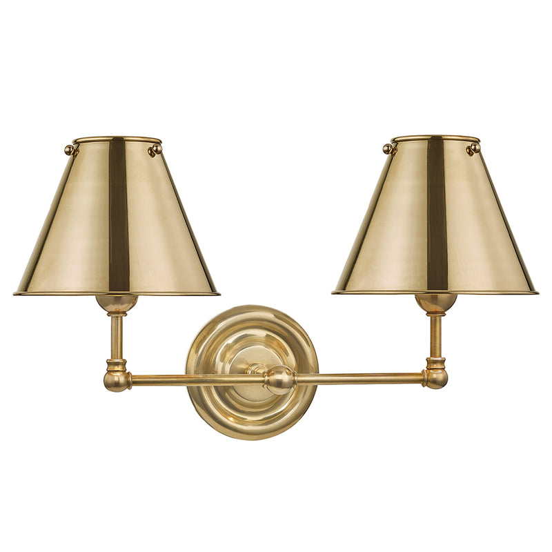 Mark D Sikes Classic No 1 Metal Double Wall Sconce - Final Sale